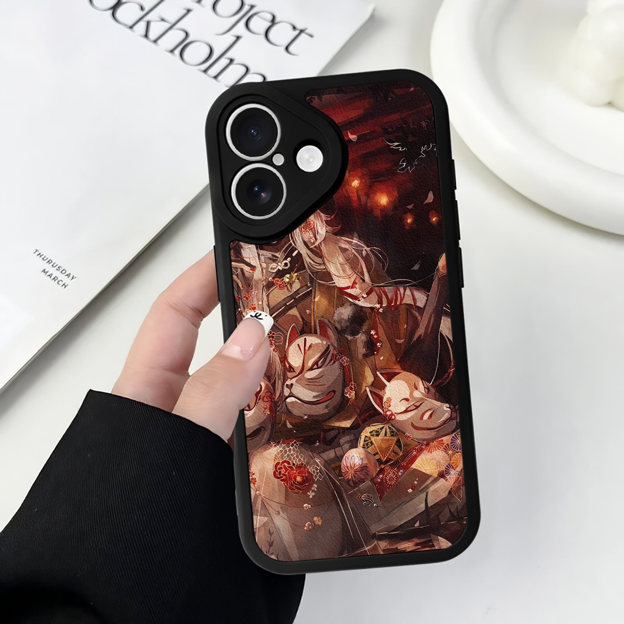 （画像用） 刀剣乱舞 Touken Ranbu 【iPhone 16シリーズ対応】シリコンスマホケース（レザー調） 材質：シリコン